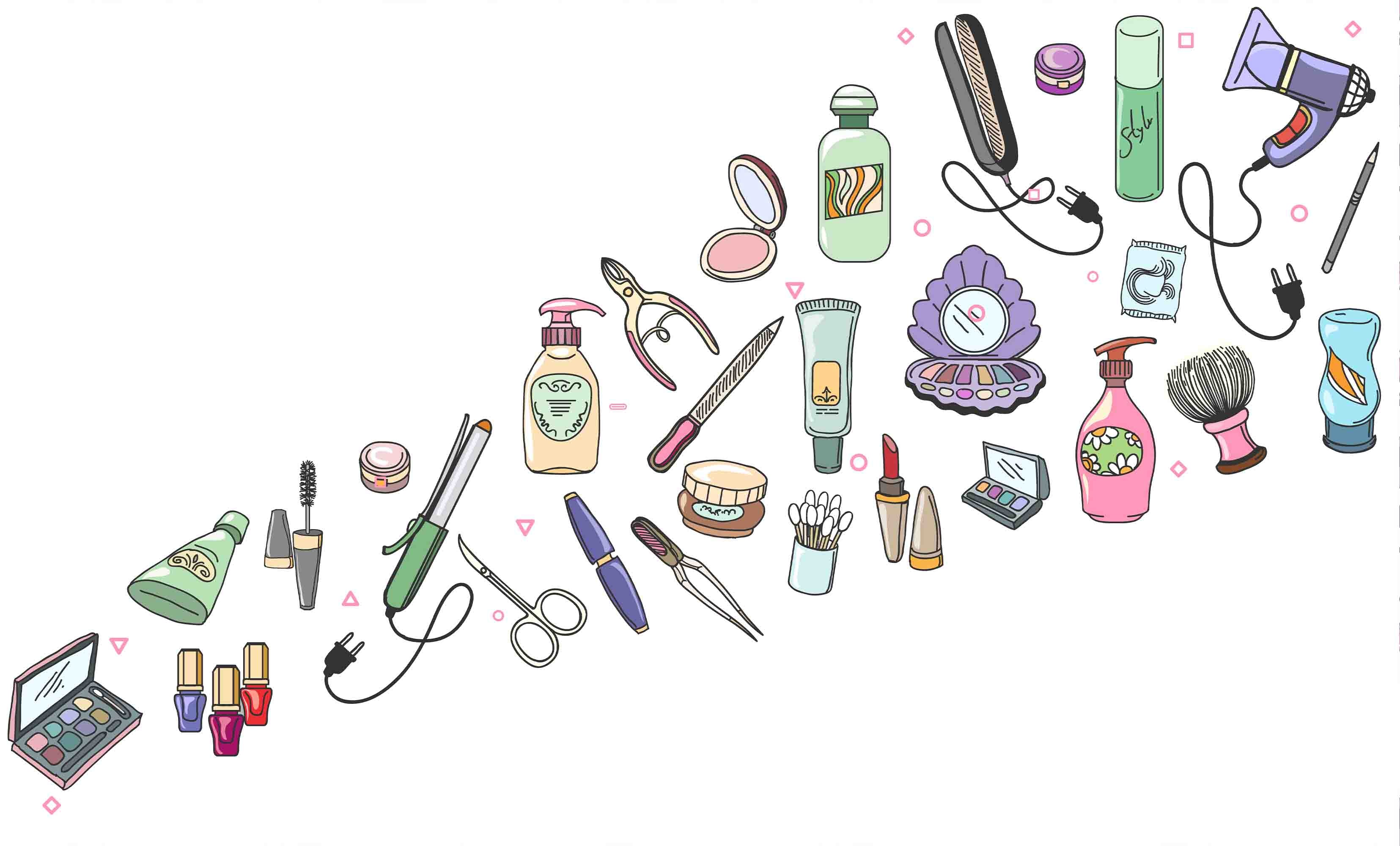 3D Salon Shop Beauty Salon Manicure Set Manicure Tools Wall Mural Wallpaper 36
