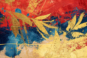 3D Abstract Colorful Graffiti Gold Leaf Wallpaper Wall Mural Wall Decor Wall Art Wall Sticker Remoable Wallpaper LQH