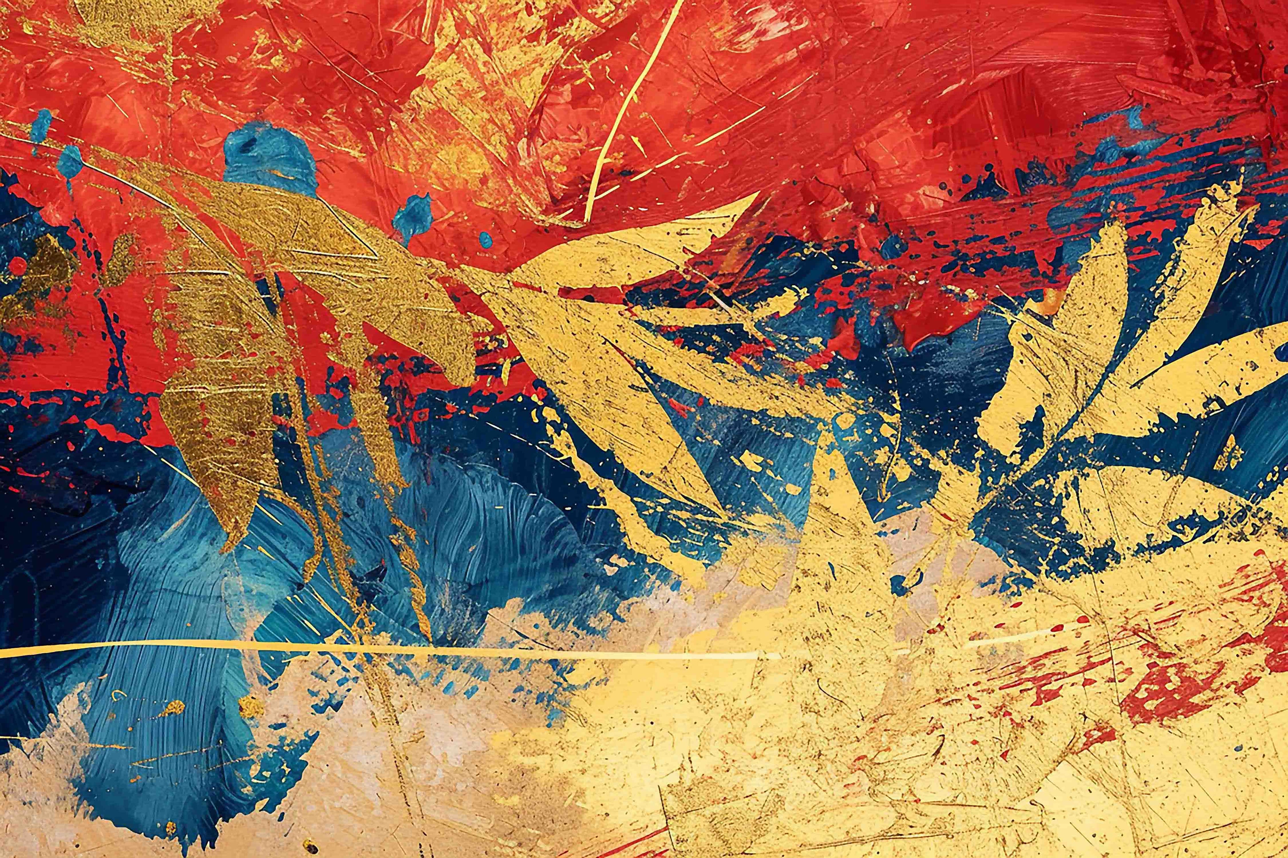 3D Abstract Colorful Graffiti Gold Leaf Wallpaper Wall Mural Wall Decor Wall Art Wall Sticker Remoable Wallpaper LQH