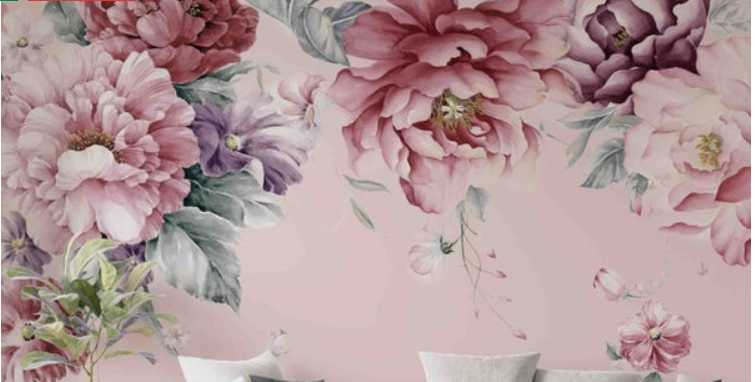 3D Floral Pink Wallpaper Wall Mural Wall Decor Wall Art Wall Sticker Removable Wallpaper