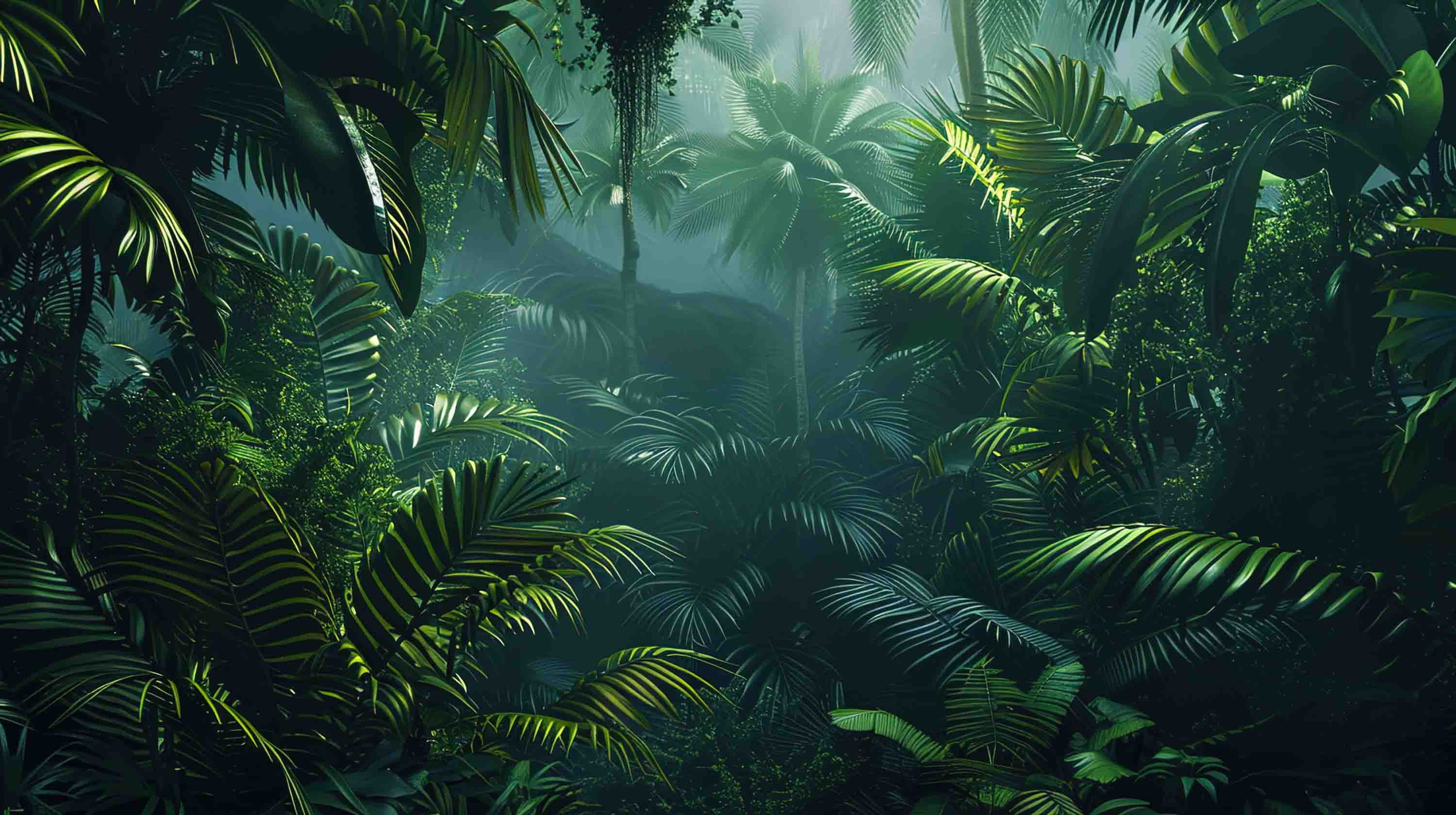 3D Tropical Green Jungle Wallpaper Wall Mural Wall Decor Wall Art Wall Sticker Remoable Wallpaper LQH