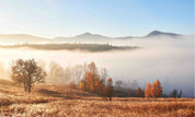3D Mountains Fog Autumn Landscape Wall Mural Wallpaper JN 370
