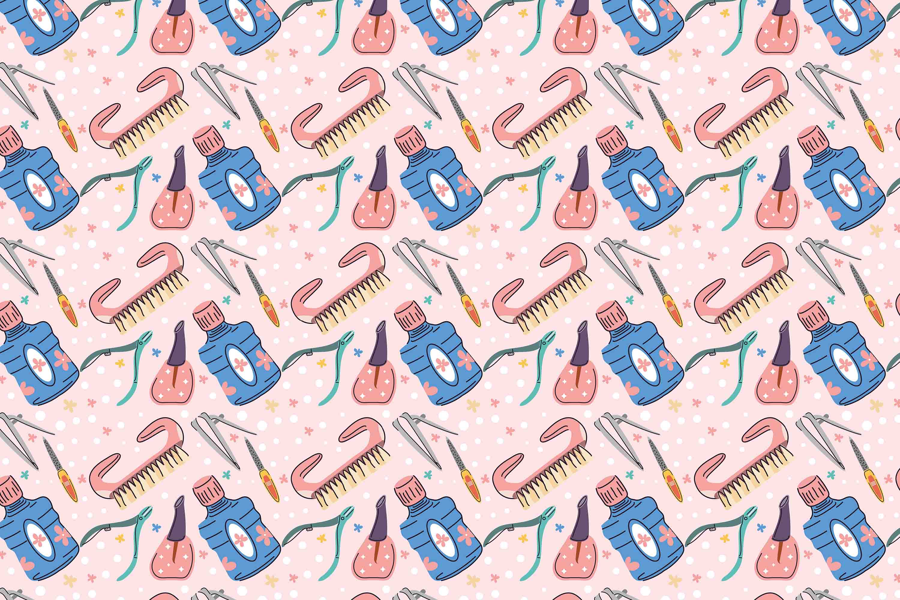 3D Salon Shop Beauty Salon Nail Salon Pattern Wall Mural Wallpaper 24