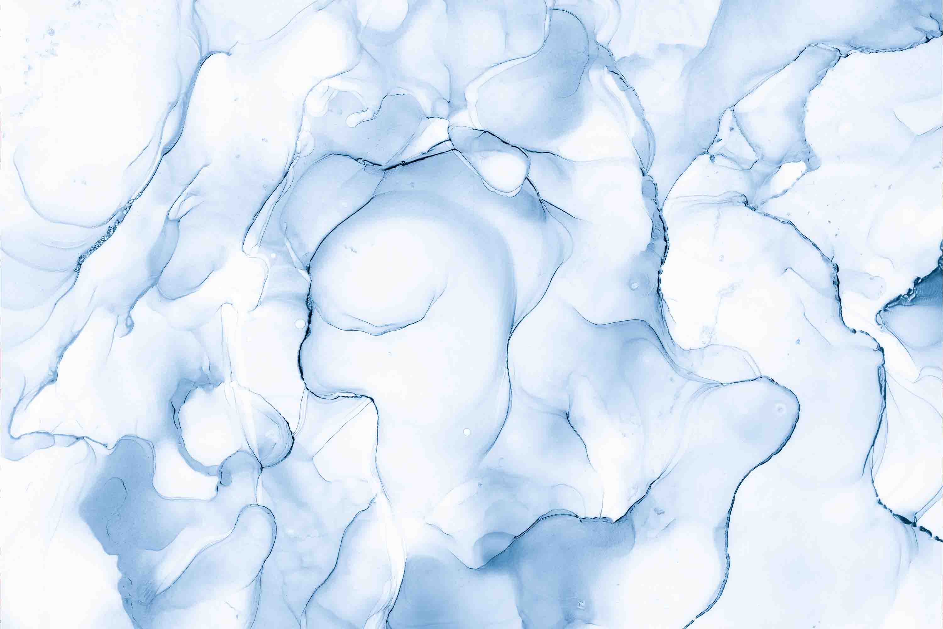 3D Blue Watercolor Marble soft blue marble texture wall mural wallpaper for bedroom - view 5