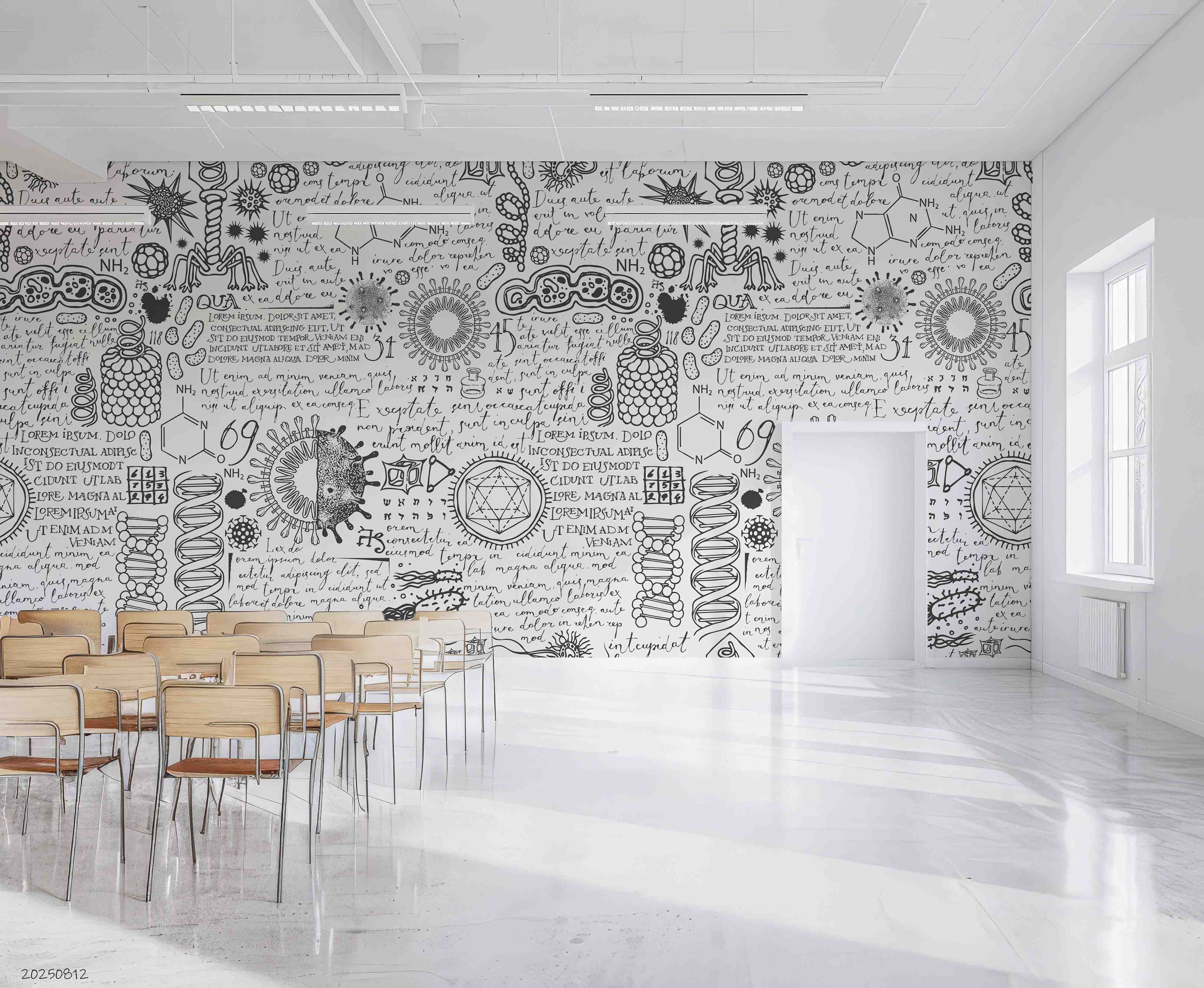 3D School STEM Science Lab Classroom Teaching Aid Biology Wall Mural Wallpaper 10