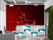 3D Office Business Commerce Technology Red Modern Wall Mural Wallpaper 57