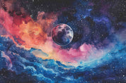 3D Watercolour The Earth Wave Point Wall Mural Wallpaper YXL 192