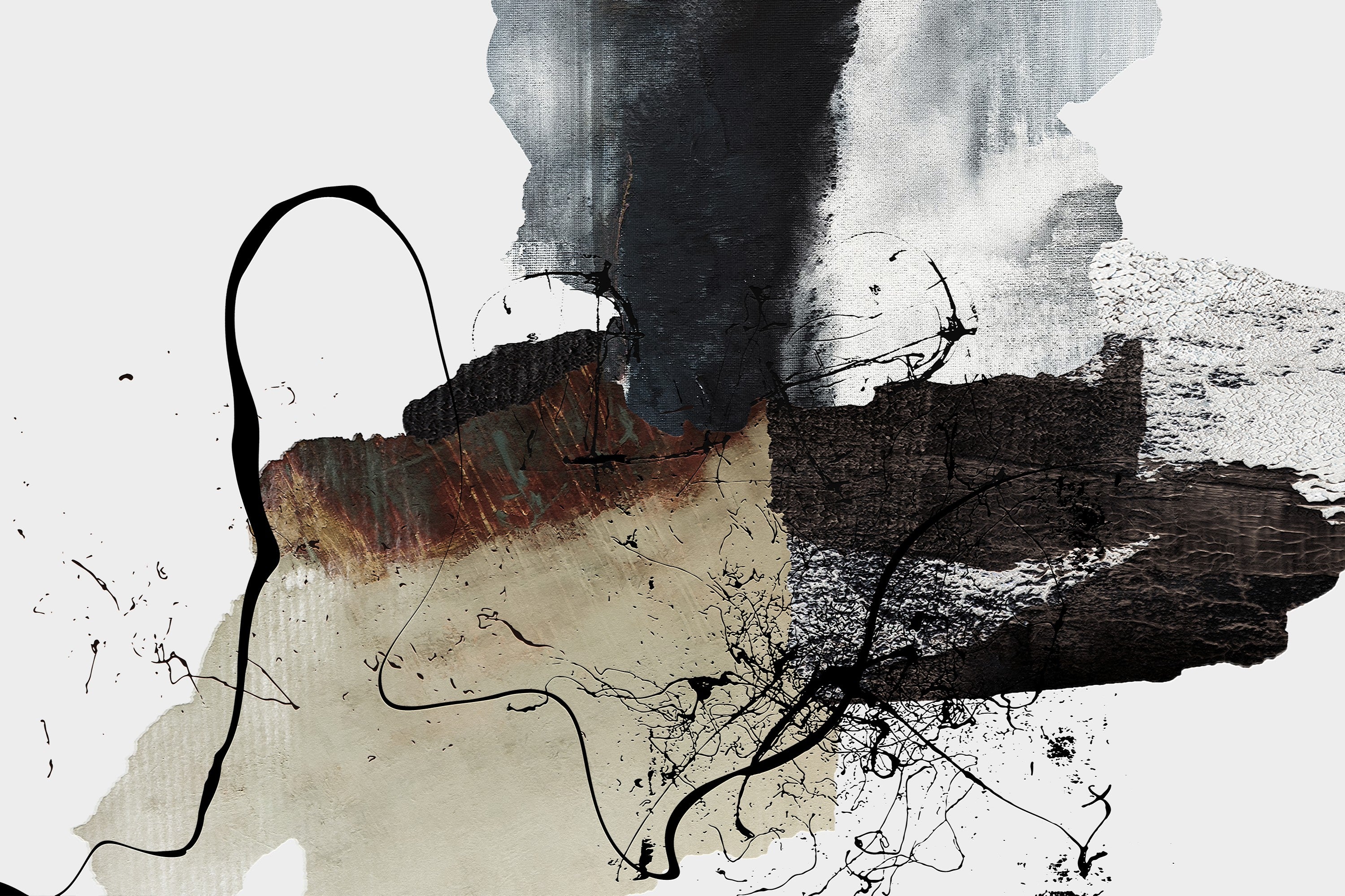 3D Office Business Technology Particle Mesh Wall Mural Wallpaper 10