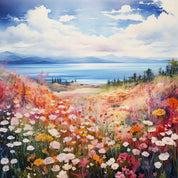 3D Sky Sea Floral Oil Painting Wallpaper Wall Mural Wall Decor Wall Art Wall Sticker Remoable Wallpaper LQH 25