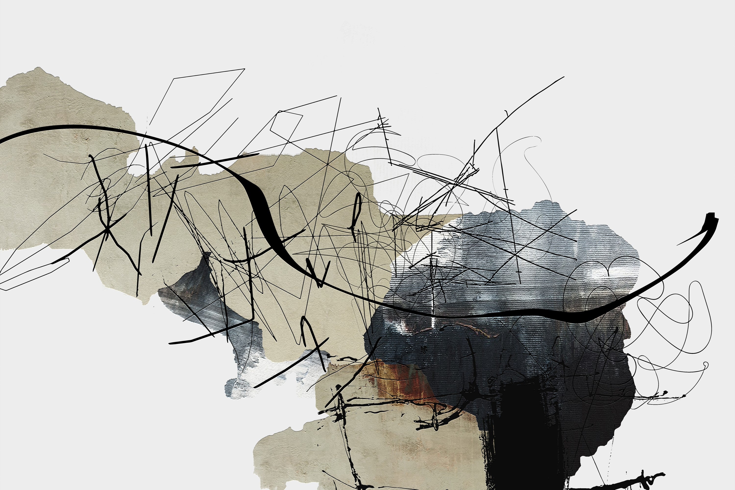 3D Office Business Technology Particle Mesh Wall Mural Wallpaper 9