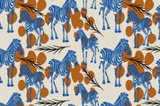 3D Abstract Brown Artistic Leaf Blue Zebra Wallpaper Wall Mural Wall Decor Wall Art Wall Sticker Remoable Wallpaper LQH 47