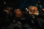 3D Orange Floral Bouquet Dark Background Wallpaper Wall Mural Wall Decor Wall Art Wall Sticker Remoable Wallpaper