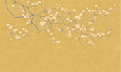 3D Chinese Flower Branch Gold Wallpaper Wall Mural Wall Decor Wall Art Wall Sticker Remoable Wallpaper LQH