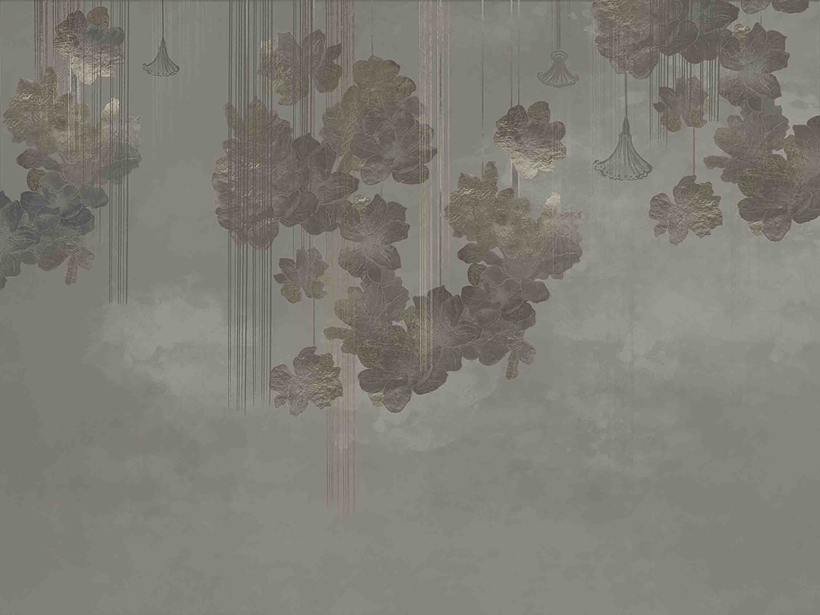 3D Abstract Gray Leaf Wallpaper Wall Mural Wall Decor Wall Art Wall Sticker Remoable Wallpaper LQH
