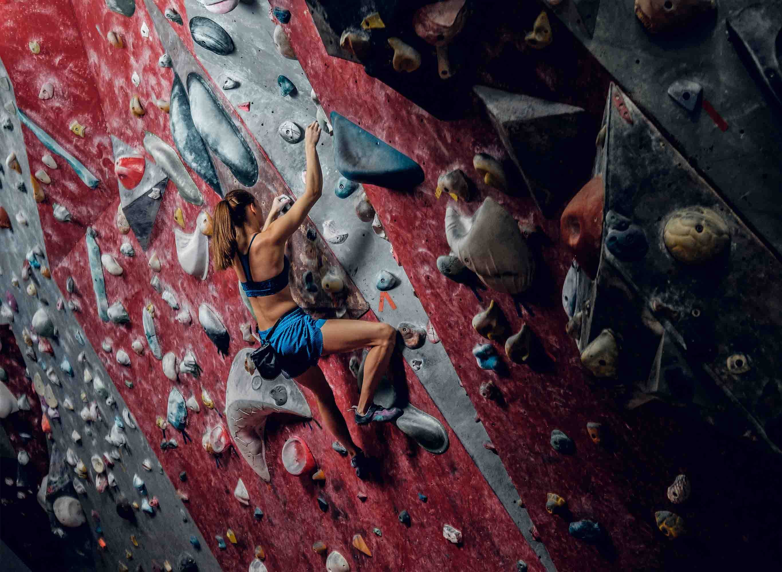 3D Person Sports Climbing Wall Mural Wallpaper YXL 121