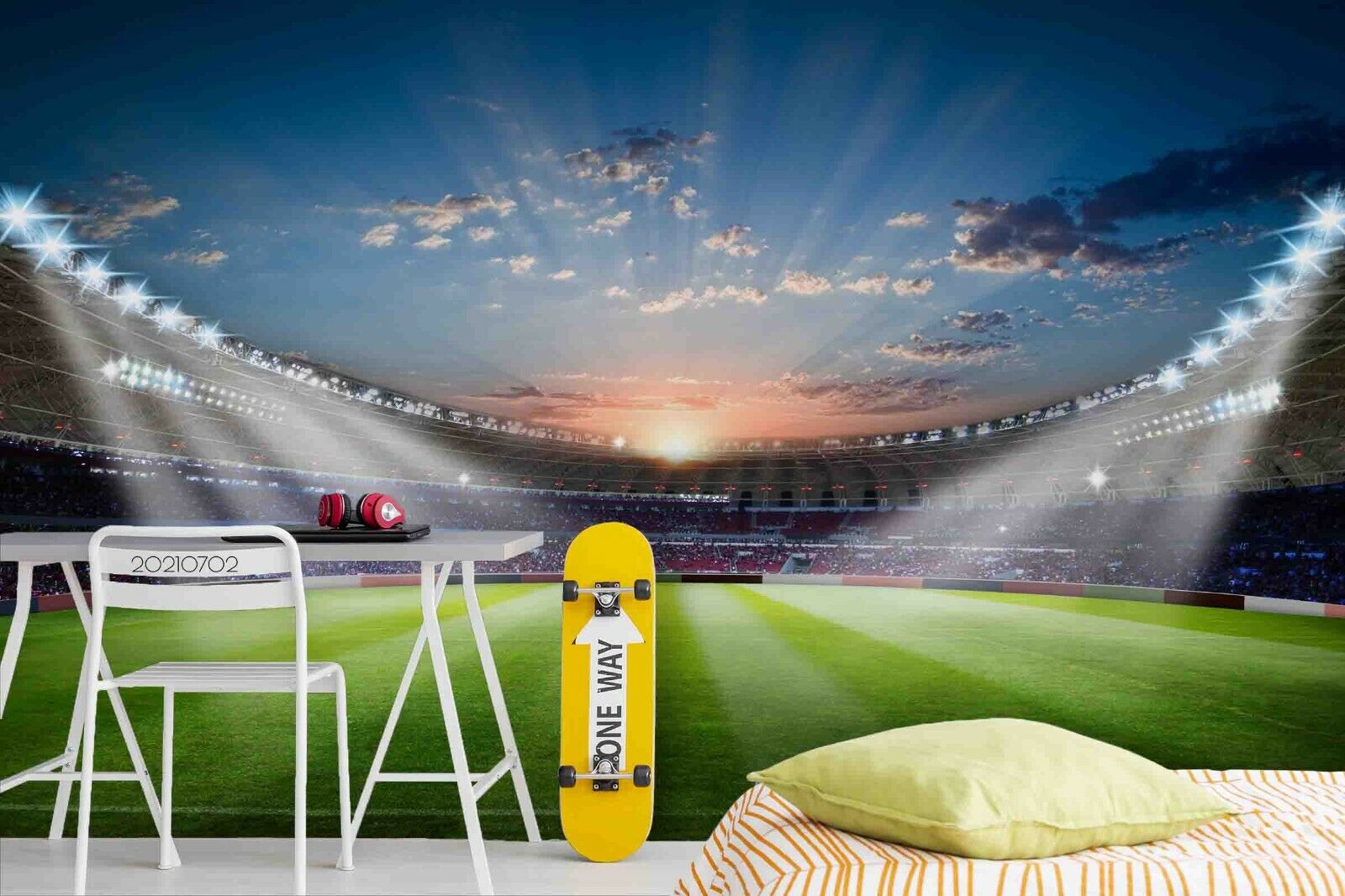 Stadium Auditorium Light Sunlight Wallpaper sports & entertainment wall mural for games room or entertainment space - view 4