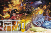 3D Cartoon Person Fencing Light Wall Mural Wallpaper YXL 802