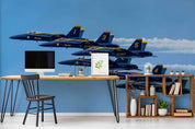3D Aircraft Sky Track blue aircraft sky scene wall mural wallpaper for kids room - view 4