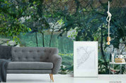 3D Forest River Landscape calm woodland river landscape wall mural wallpaper for living room - view 2
