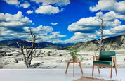 3D Mountain Cloud Sky blue mountain cloud landscape wall mural wallpaper for living room - view 3