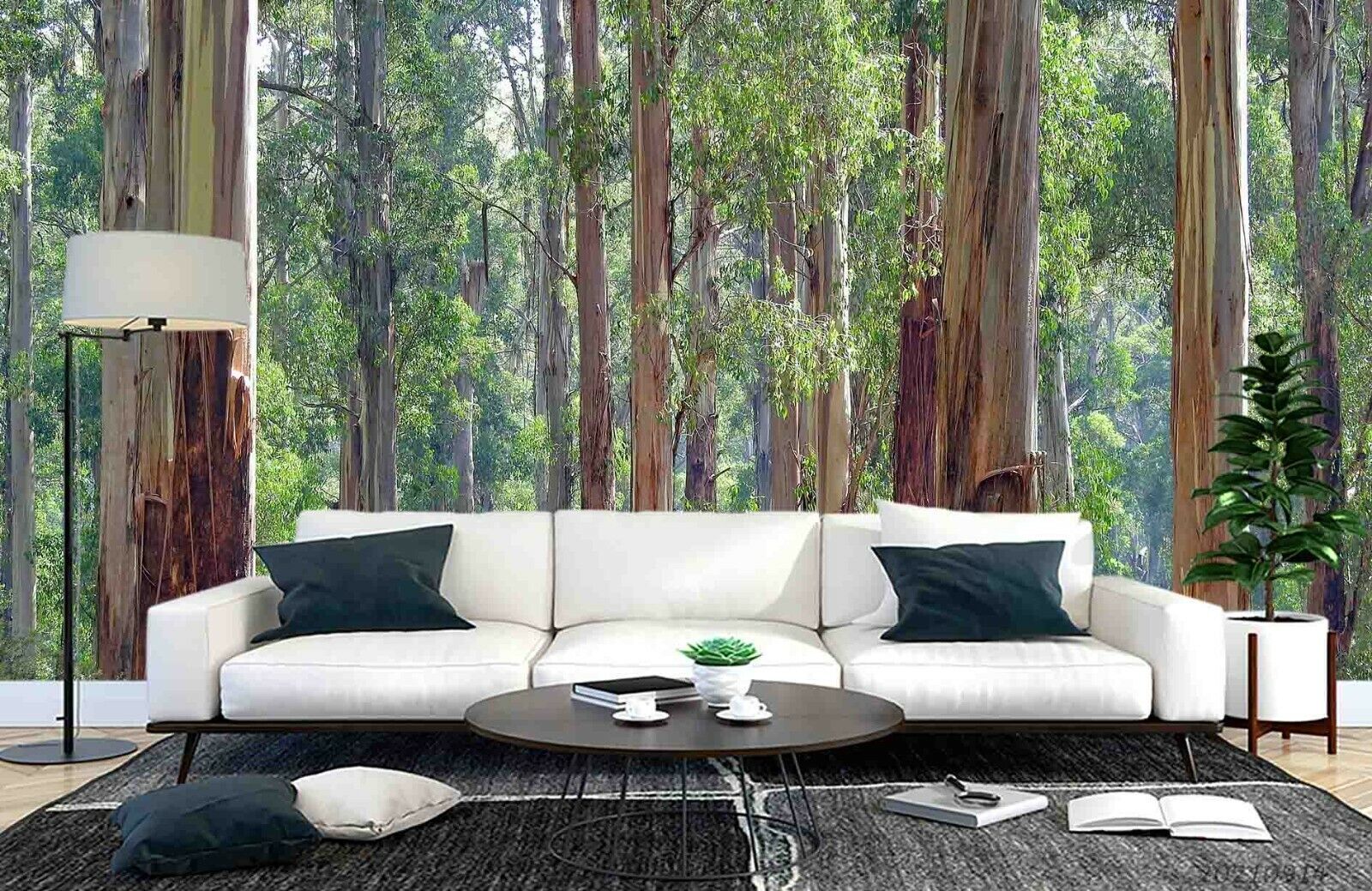 3D Forest Tree Trunk immersive woodland tree mural wall mural wallpaper for living room