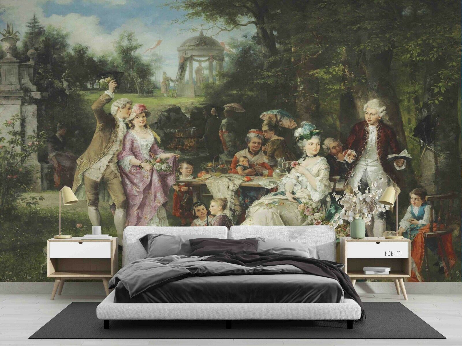 3D Classical Garden Painting vintage garden figure painting wall mural wallpaper for bedroom