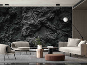 3D Mountain Stone Black Ripple Wall Mural Wallpaper YXL 787
