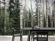 3D Winter Poplar Forest snowy birch forest landscape wall mural wallpaper for bedroom - view 2