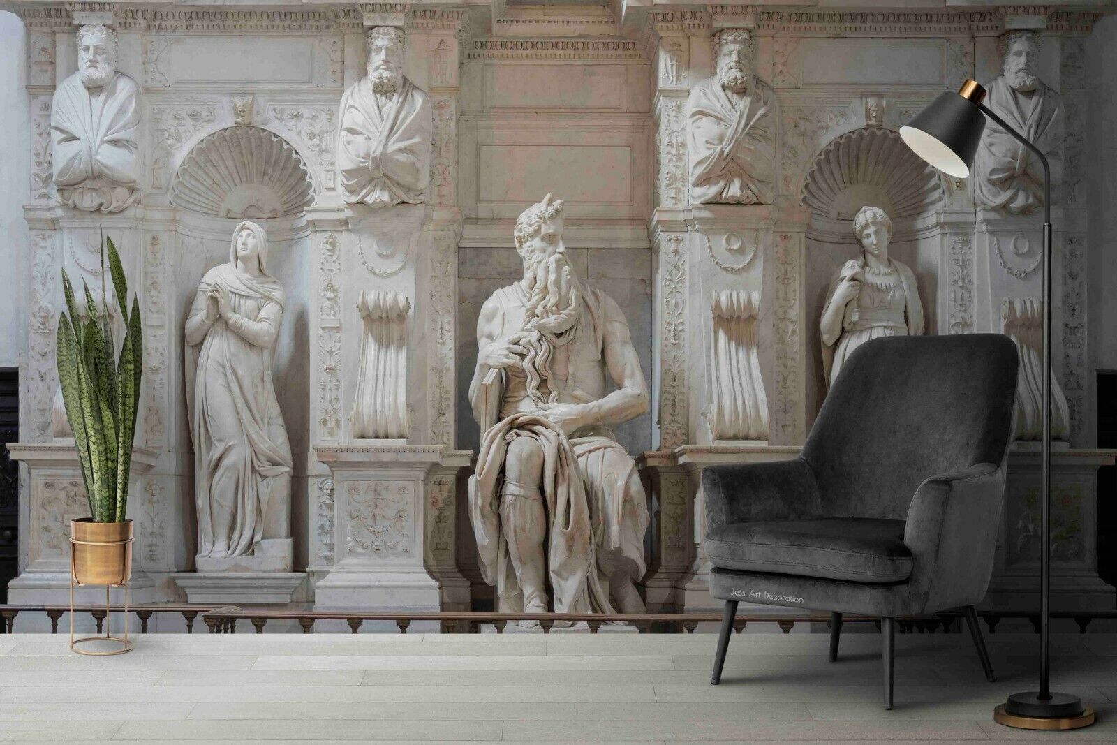 3D Sculpture Person Figure Wall Mural Wallpaper YXL 1065