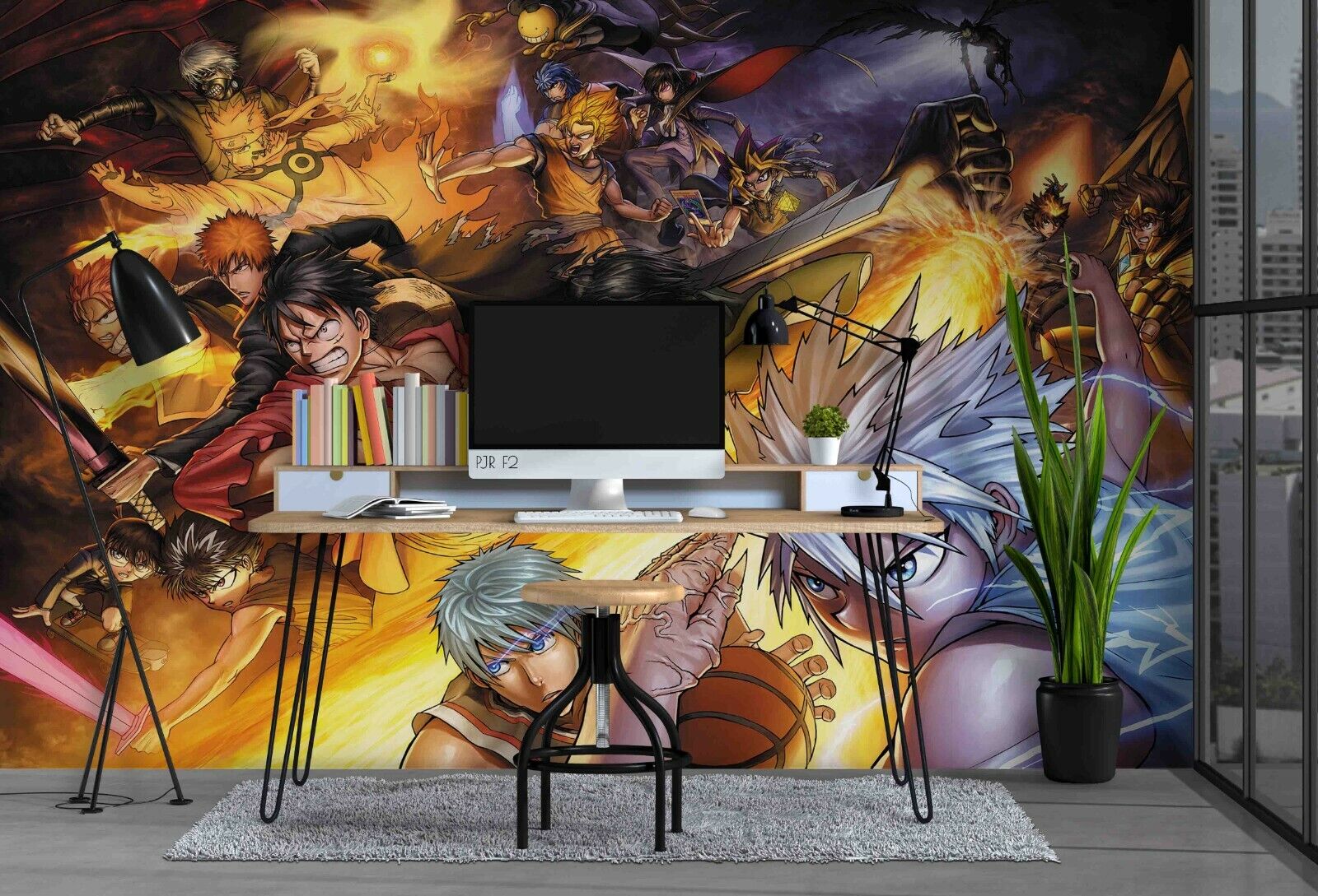 3D Cartoon Person Fencing Light Wall Mural Wallpaper YXL 802