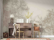3D Grey Branch Landscape soft grey tree branch landscape wall mural wallpaper for office