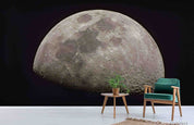3D The Earth Sky Round Black Wall Mural Wallpaper YXL 1084