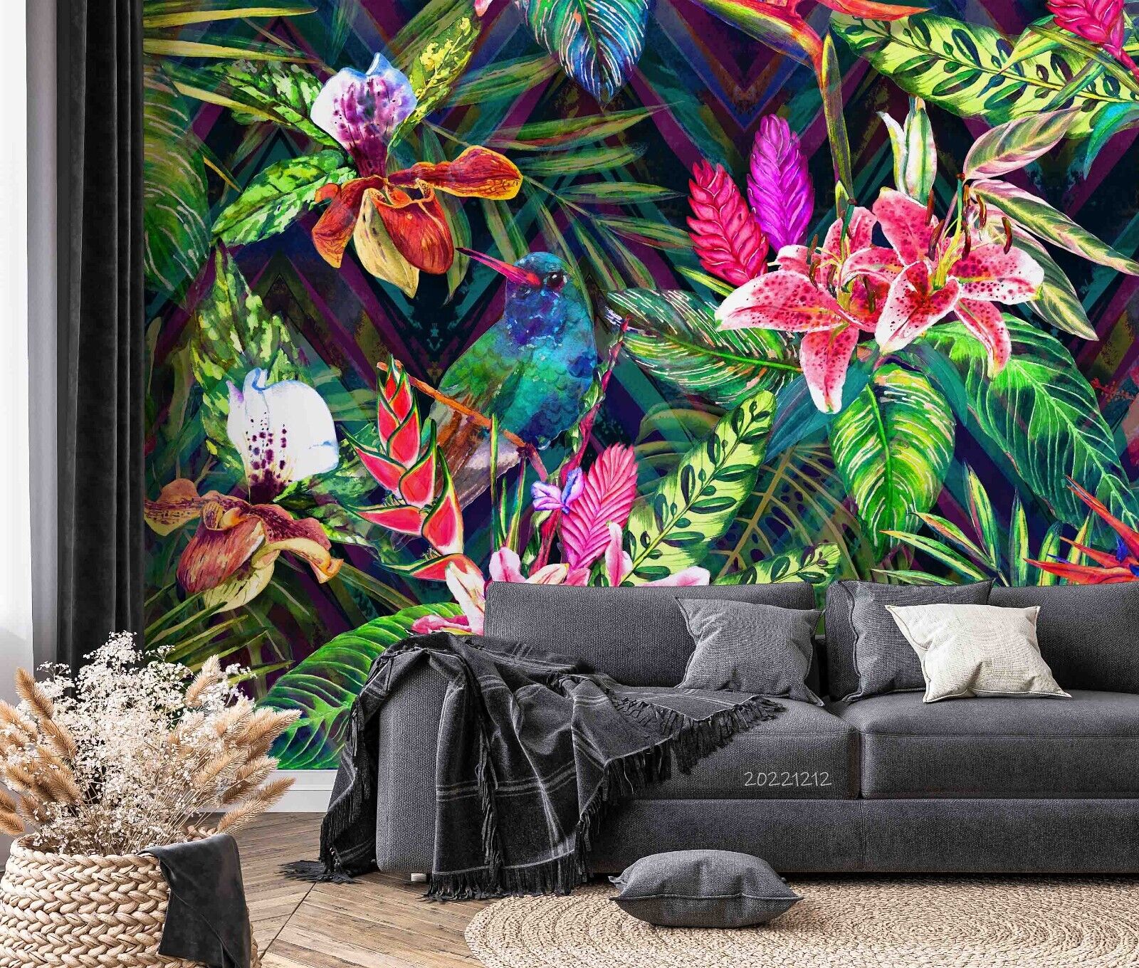 3D Floral Morning Glory Leaf Wall Mural Wallpaper YXL 902