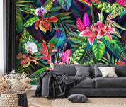 3D Floral Morning Glory Leaf Wall Mural Wallpaper YXL 902
