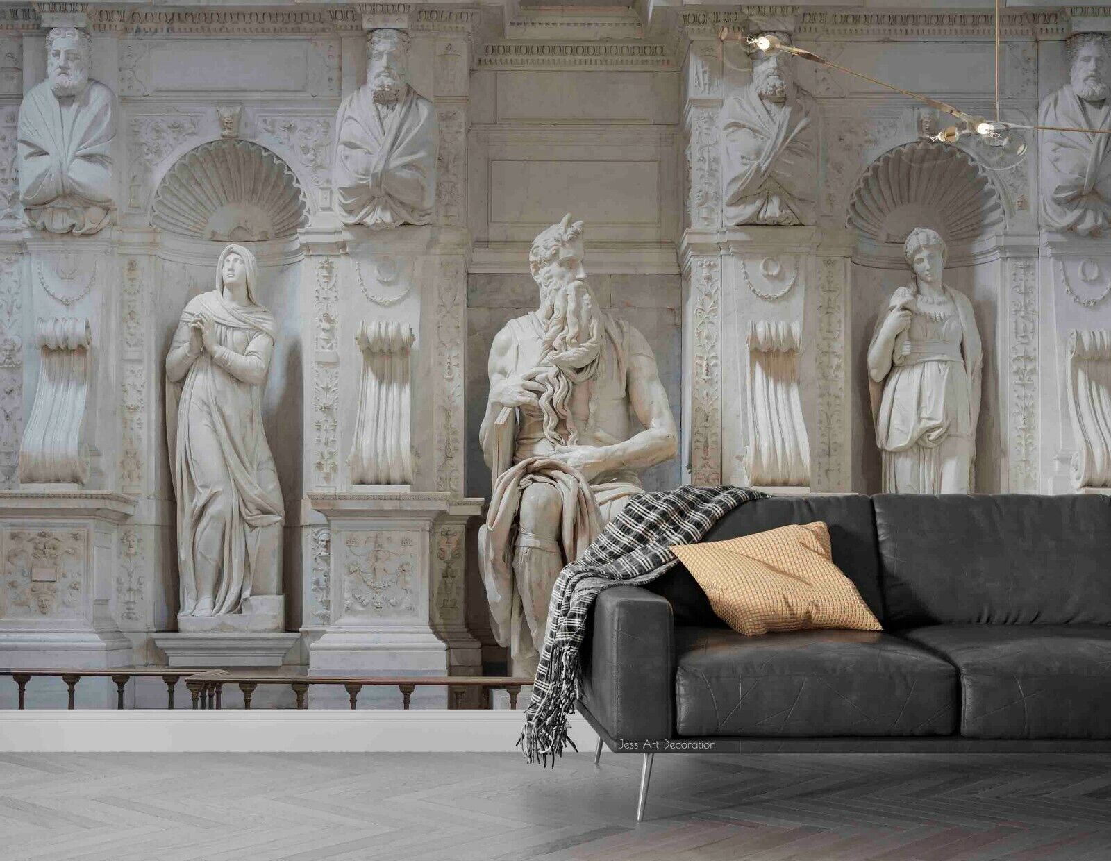 3D Sculpture Person Figure Wall Mural Wallpaper YXL 1065