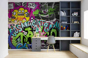 Graffiti Letter Monster Square Wallpaper typography graffiti wall mural for teen room or studio - view 3