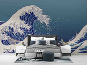 3D Sea Spindrift Damaskeen Wall Mural Wallpaper YXL 1069