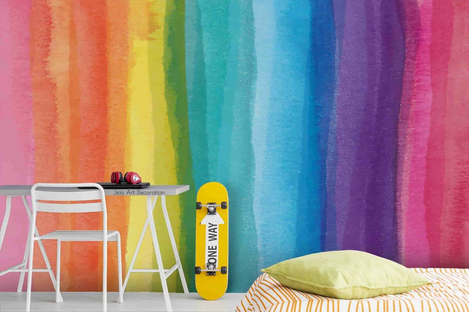 Abstract Surface Rectangle Colors Portrait Wallpaper portrait street art wall mural for bedroom or creative studio - view 2