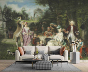 3D Classical Garden Painting vintage garden figure painting wall mural wallpaper for bedroom - view 2
