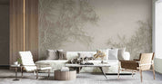 3D Grey Branch Landscape soft grey tree branch landscape wall mural wallpaper for office - view 2