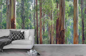 3D Forest Tree Trunk immersive woodland tree mural wall mural wallpaper for living room - view 2