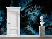 3D Abstract Damaskeen Blue Wall Mural Wallpaper YXL 951