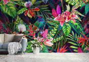 3D Floral Morning Glory Leaf Wall Mural Wallpaper YXL 902