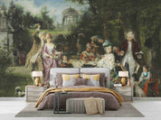 3D Classical Garden Painting vintage garden figure painting wall mural wallpaper for bedroom - view 3