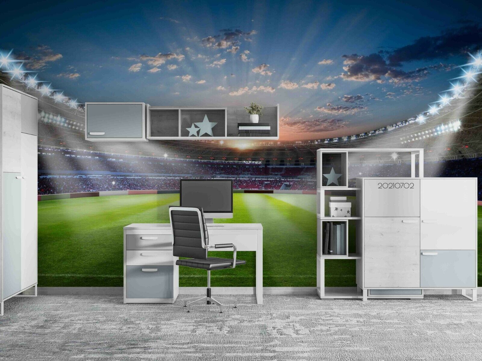 Stadium Auditorium Light Sunlight Wallpaper sports & entertainment wall mural for games room or entertainment space - view 3