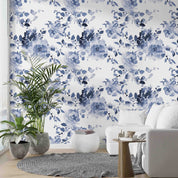 3D Floral Leaf Petal Blue Tree Wall Mural Wallpaper YXL 1100