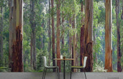 3D Forest Tree Trunk immersive woodland tree mural wall mural wallpaper for living room - view 4