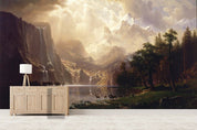 3D Sunlit Deer Mountain sunlit mountain deer landscape wall mural wallpaper for bedroom - view 2
