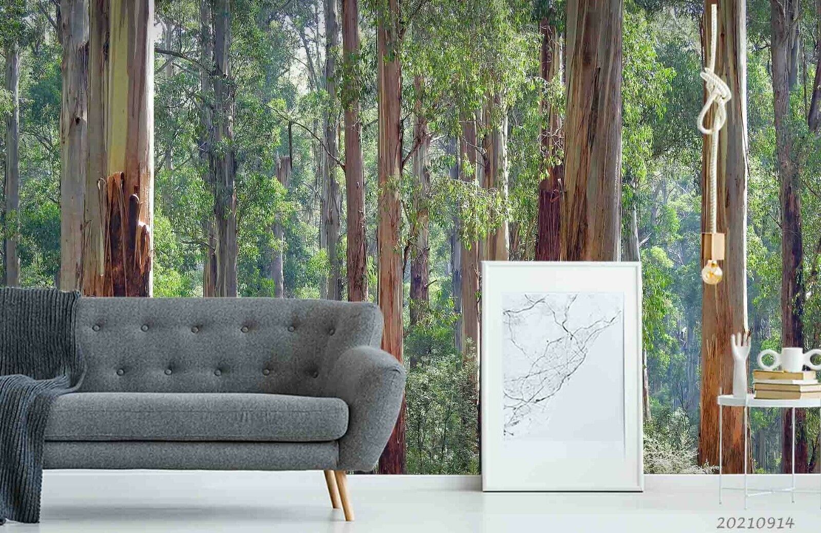 3D Forest Tree Trunk immersive woodland tree mural wall mural wallpaper for living room - view 3