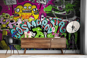Graffiti Letter Monster Square Wallpaper typography graffiti wall mural for teen room or studio - view 4